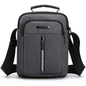 Small Canvas Crossbody Bag for Men Grey1